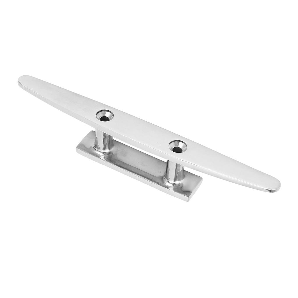 Open Base Boat Cleat 316 Stainless Steel Polished 8in Dock Cleats Tie Down for Yacht Cargo Ship Speedboat