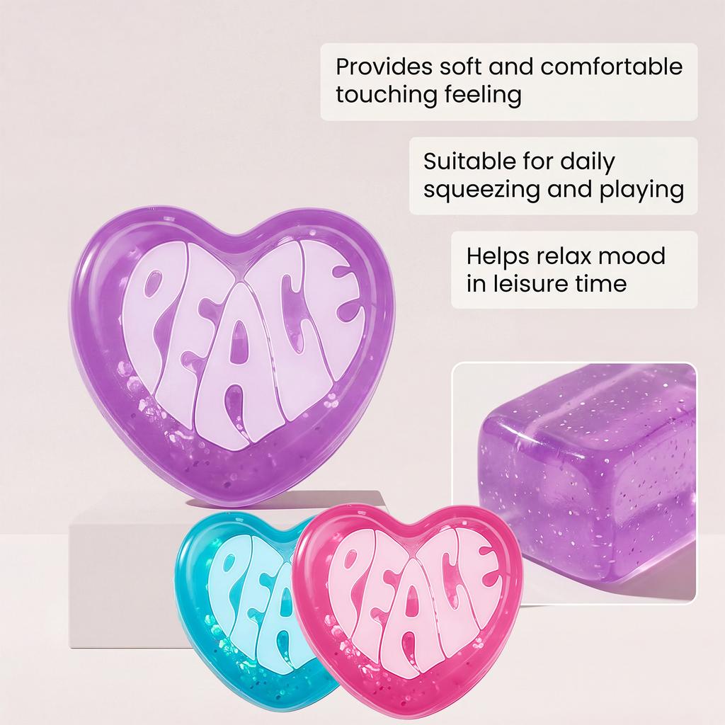 Needoh Herz Squishy Spielzeug Blind Box Niedliche Herzform Stressabbau Weich Langsam Rückprallend Spaß Tragbares Spielzeug Überraschungsspielzeug Geschenk