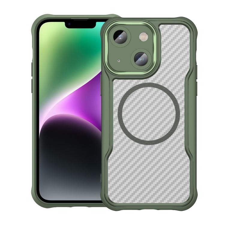 Carbon Fiber Texture MagSafe Translucent Phone Case