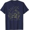 Mushroom Moon Jar Witchcraft Celestial Graphic Tee Cottagecore Casual Cotton T-Shirt