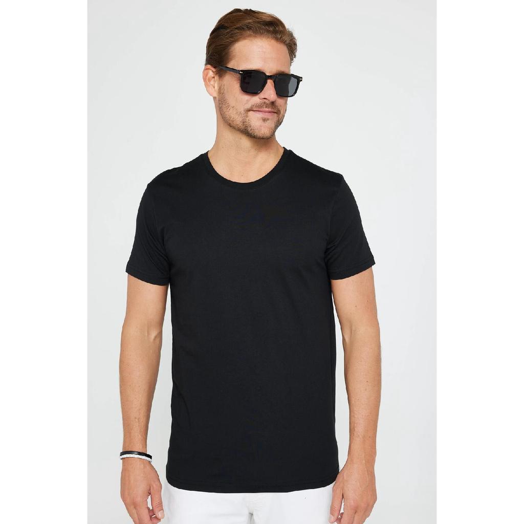 Unisex Slim Fit Slim Fit 100% Cotton Soft Textured White Crew Neck T-shirt