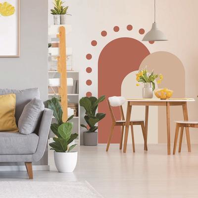 Large Size Morandi Colored Wall Stickers Arch Shaped Living Room Sofa Background Wall Waterproof Decoration Beautification