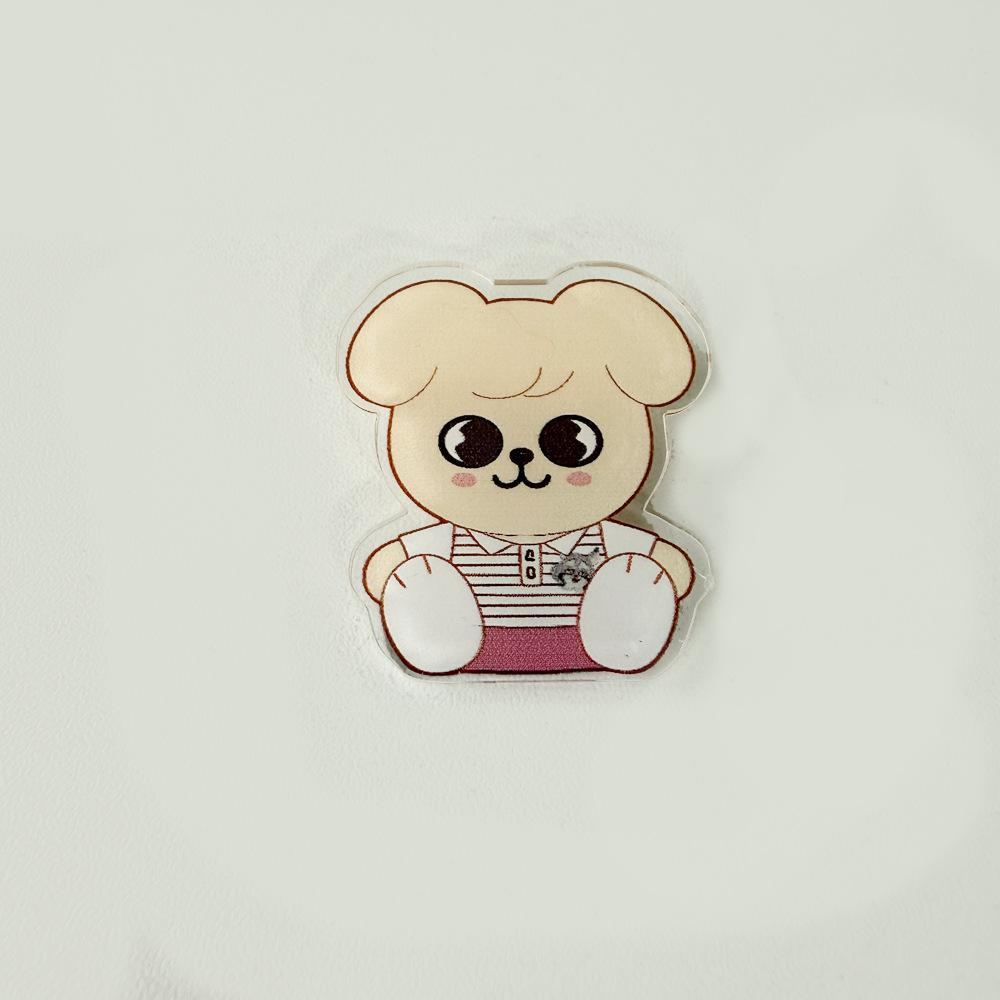 New Straykids Cartoon Acrylic Brooch Skzoo Peripheral Huang Xuanchen, Li Longfu, Han Zhicheng Acrylic Brooch Pin Xz-37