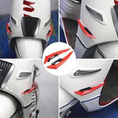 2 Adet Motosiklet Kanatçıkları Motosiklet Ön Yan Spoiler Aerodinamik Kanat Seti Motosiklet Sabit Rüzgar Kanadı 250SR İçin Kullanılır