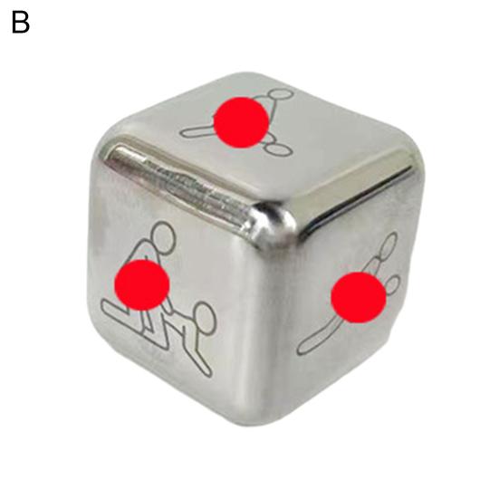 Metal Dice Romantic Date Night Decision Dice Fun Activity Couples Dice Game Toy for Valentine's Day Anniversary