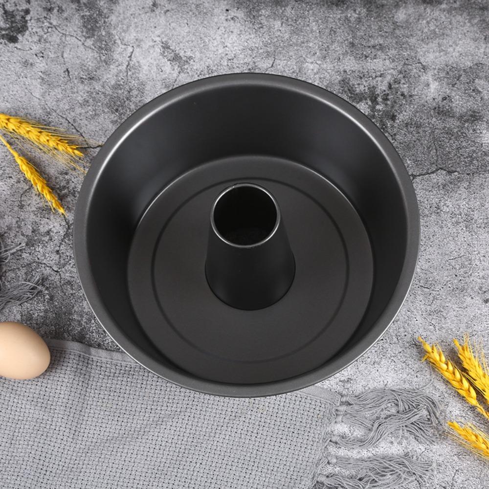 Hollow Fluted Tube Cake Pan Non-Stick Carbon Steel Bread Baking Pan Heat Resistant Round Chiffon Cake Pan Baking Supplies