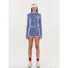 RAWMANTICS Raw Logo Velvet Hot Dolphin Pants Soft Blue