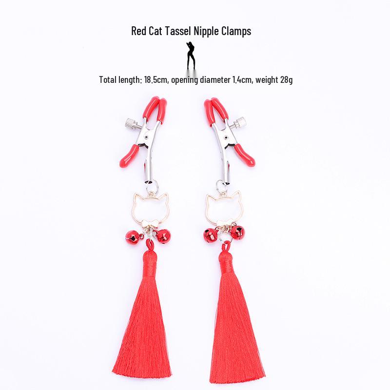 Women's Wearable Erotic Double Peaks SM Nipple and Vaginal Clamps