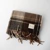 Autumn and winter khaki plaid scarf commuter ladies scarf long shawl dual-purpose Christmas wind