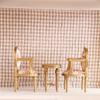 1/12 Scale Wooden Dollhouses Furniture Set Mini Wooden Table And Chair For Kids Floral Pattern