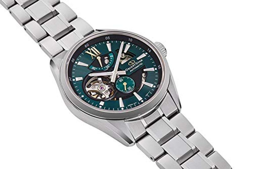 Orient Star Automatic Modern Skeleton Made in with Open Green RK-AV0114E Men's Watch, Design, Mechanical, Japan, 2-Year Manufacturer's Warranty,