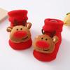 Baby Christmas Socks Santa Claus Snowman Reindeer Plush Knit Socks Non-Slip Crib Shoes for Infant Boys Girls First Xmas Outfits Toddler Gift