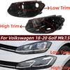 Compatible Rear Shell for 2018-2020 Golf 7.5 Headlight, Front Headlight Base for High and Low Trim Models