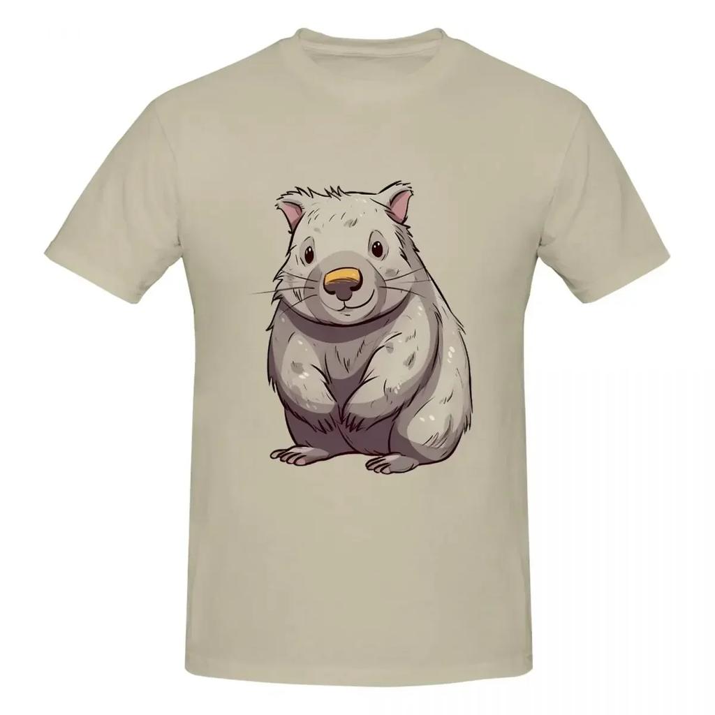Whimsical Wombat A Playful Cartoon Character 100 Cotton Tshirt Unisex Funny T Shirts Unisex Oneck Short Sleeve S6xl