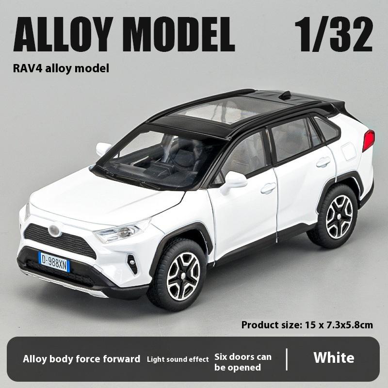 1/32 alloy Toyota RAV4 car toy model, exquisite desktop ornaments, best collection for car model enthusiasts, Halloween gifts