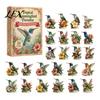 Holiday Countdown Calendar 2026 Hummingbird Advent Calendar, 24-Day Acrylic Ornament Set with Bird Figure Decoration for Home Countdown, Christmas