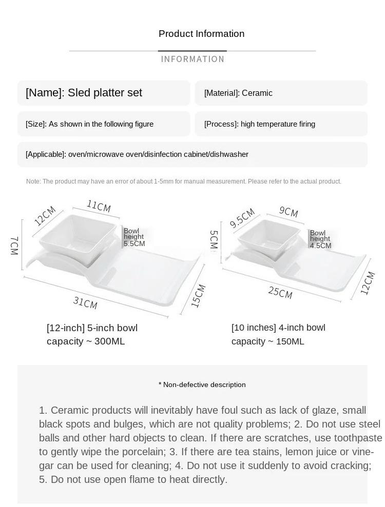 Japanese Style Ceramic Tableware Dishes and Plates Sets For Home Bowl Plates Set  Dessert Sushi Plate Korean Food New Year Dish