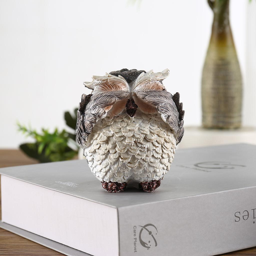 Wise Owls Statue - Don't See/Hear/Speak Tabletop Decor Vintage Zen Figurines for Office Gift Home Decoration Study Ornaments