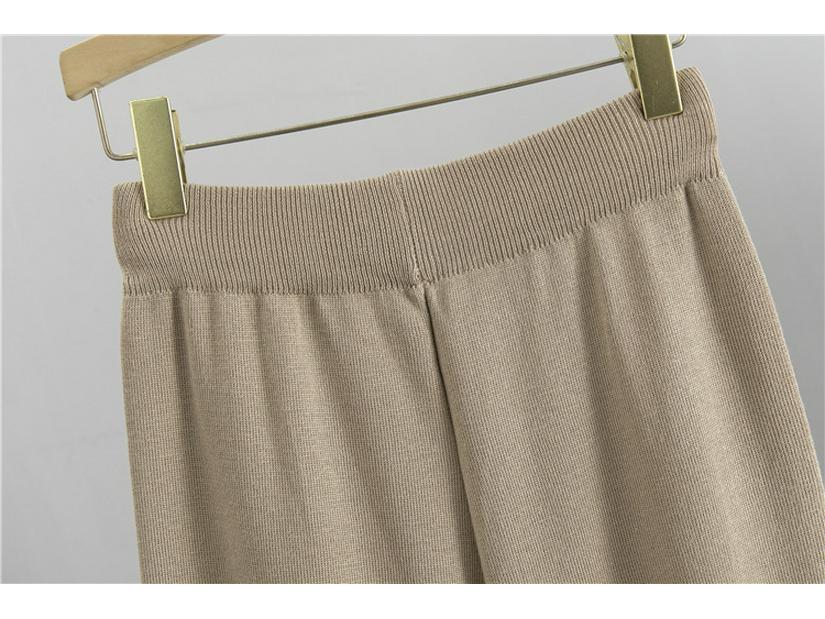 European Knitted Wide-Leg Pants & Sweater Set - Women's Autumn/Winter 2025 Loose Fashion Two-Piece Set