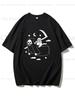 Funny Print REAPER LOVES CATS Cotton Tshirt for Halloween Short Sleeve Tee Summer Tops Women Unisex Tshirt Unisexs Tshirts