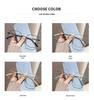 Women's Large Frame Photochromic Anti-Blue Light Myopia Glasses
