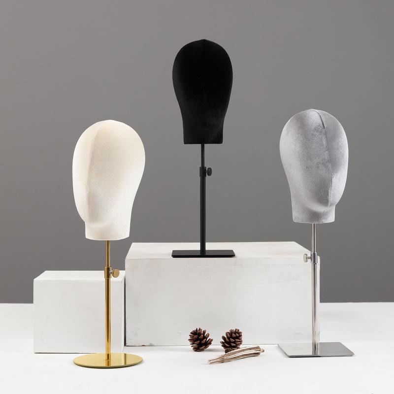 Black Mannequin Head for Displaying Wigs, Hats, and Accessories