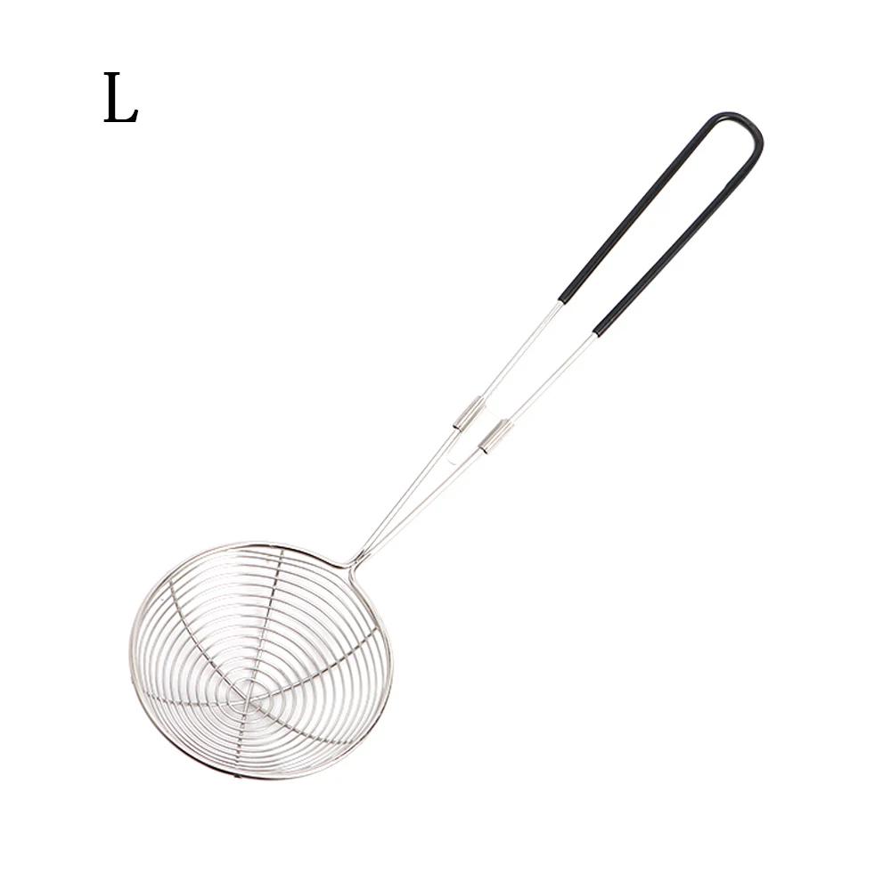 3 Sizes Stainless Steel Spider Strainer Skimmer Spoon Long Handle Wire Skimmer Ladle for Kitchen Frying and Cooking Tool