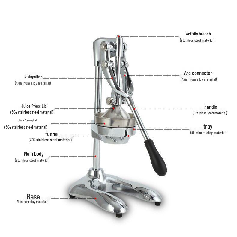 Stainless Steel 3D Orange Juice Hand Press Juicer for Street Vendors