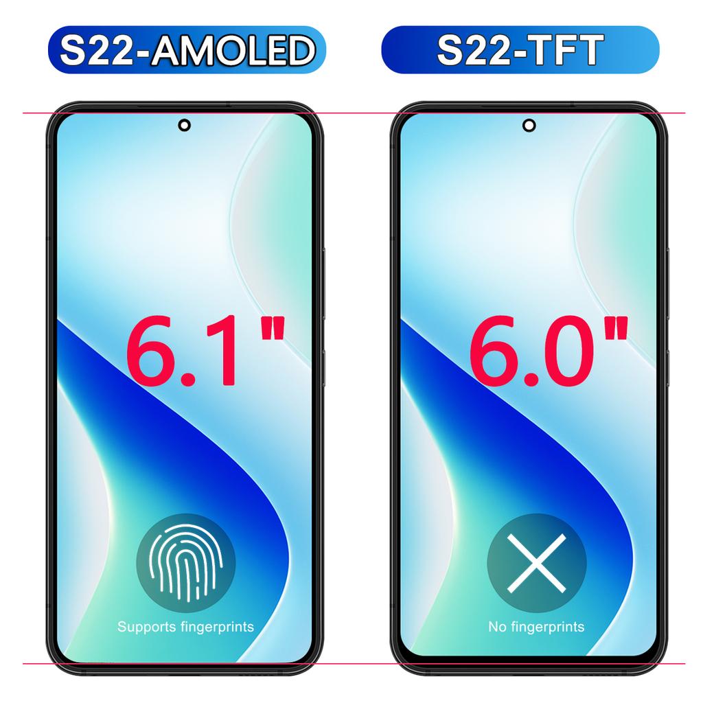 LCD TFT da 6,1" Per Samsung Galaxy S22 5G Display LCD Touch Screen Digitizer Per Samsung S22 5G S901B Sostituzione Display LCD