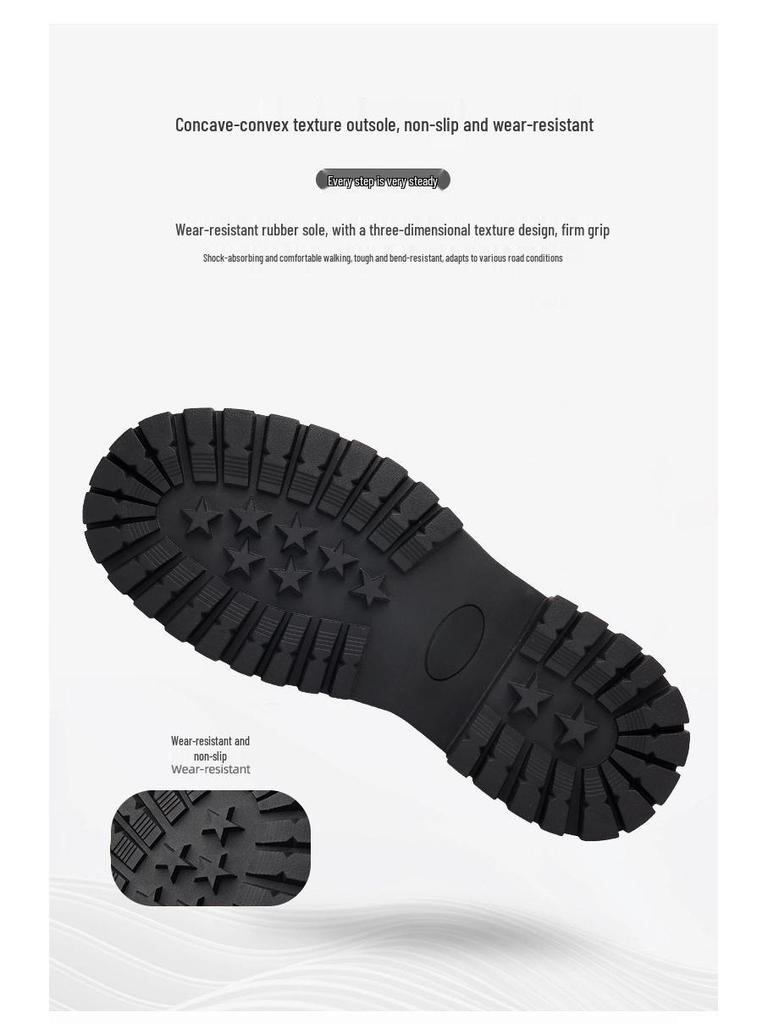 2024 Men's Mid-Cut Martin Boots with Velvet for Autumn and Winter – Trendy Men's Footwear