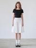 Stay With Me Pintuck Tiered Mini Skirt_White