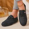 Women Round Toe Flat Shoes Casual Slip On Loafers Soft Sole Moccasins Stitching Design Comfortable Walking Shoes for Everyday Use