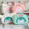 Cartoon Capybara Pencil Bag Large Capacity Pencil Storage Bags Kawaii Pen Pouch Students Stationery Organizer Makeup Bag