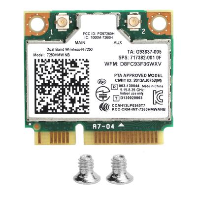 כרטיס Wifi אלחוטי Mini PCIE פס כפול 300Mbps 2.4G 5Ghz למחשבים ניידים 7260HMW NB
