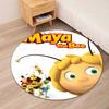 Maya the Bee Printed Round Rug Carpet Chair Rug Area Rug Entryway Doormats,for Office Chair Living Room Bedroom Kitchen Room.