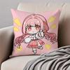 Sweet Pink N-Nikki And M-Momocat Chibi Icons Cushion Cover Pillowcase Anti-Dustmite Invisible Zipper Short Plush Sofa Cushion