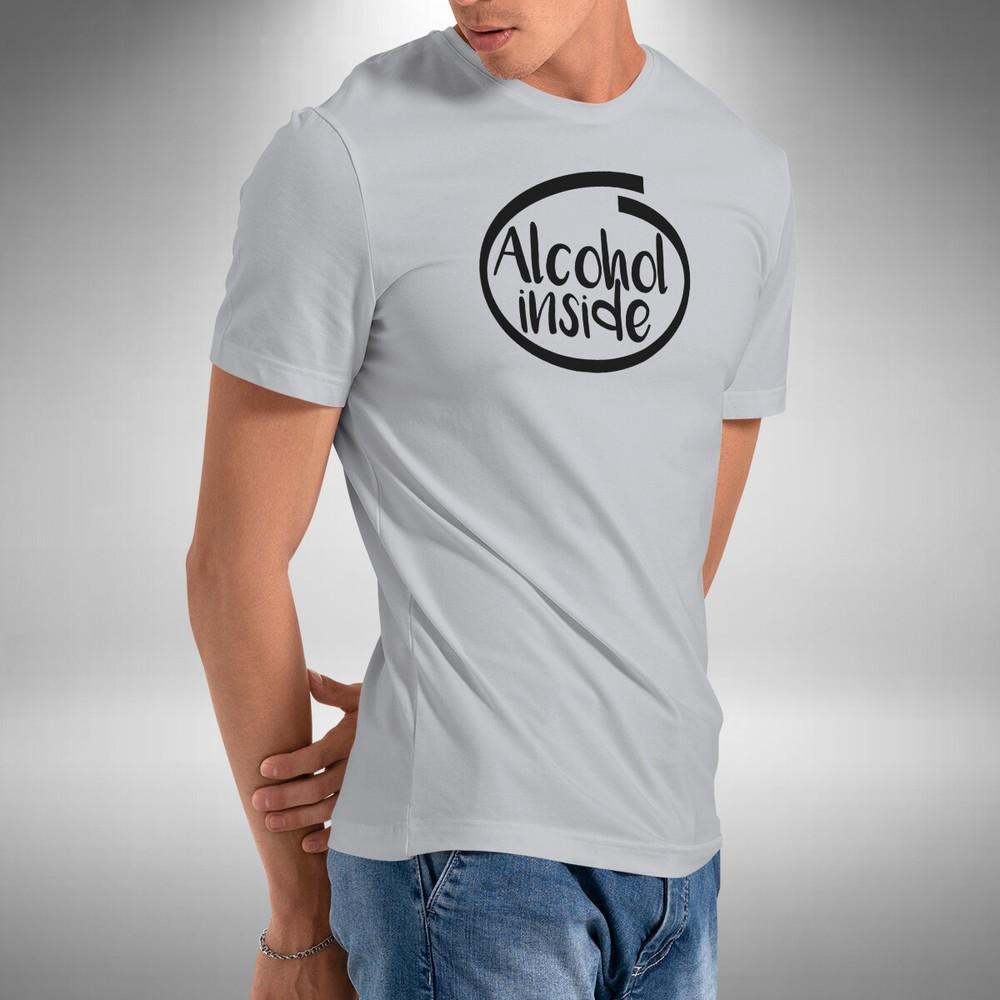 

Alcohol Inside T-Shirt Funny Drinking Pub Club Hen Stag Lads Holiday Xmas Party 4XL