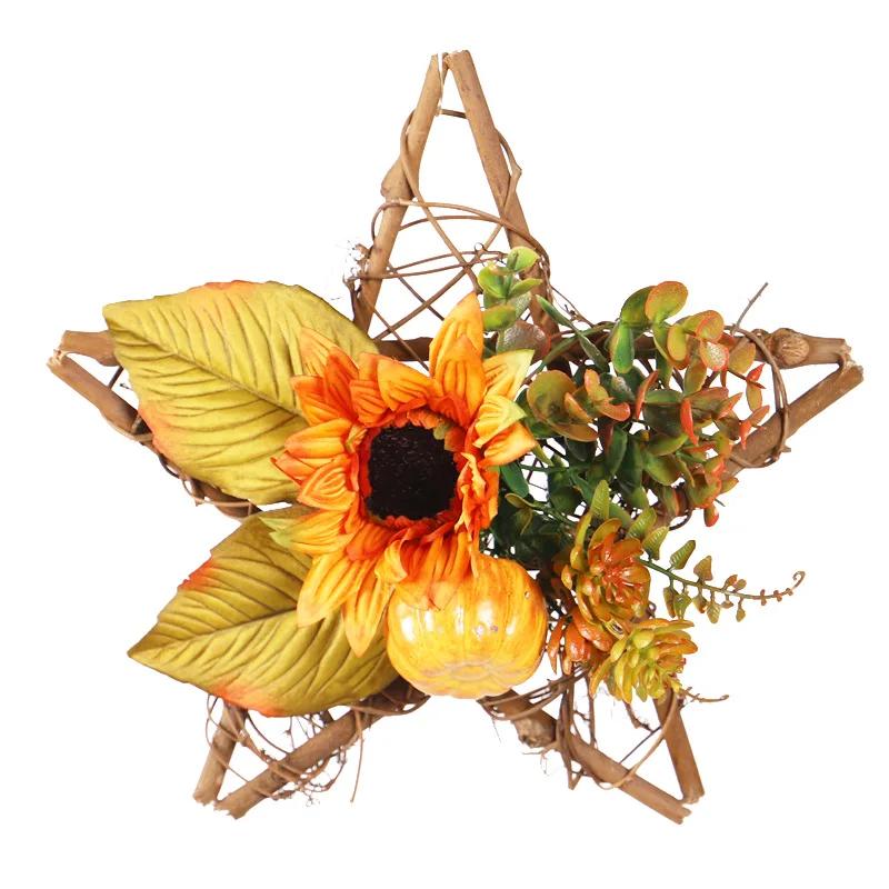 

Деревянный Подсолнух Осенний Цвет Подсолнух Тыква Осенний Цвет Украшение Подсолнух Тыква Украшение Настенное Крепление B