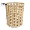 Large Capacity Pen Holder Imitation Rattan Holder, Round Hollow Desk Organizer, Pencil Organizer Cup for Pens Pencils Makeup Brushes, Nordic