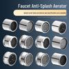 Universal Anti-Splash Faucet Aerator with Filter for Hot & Cold Water, Complete Accessories Included