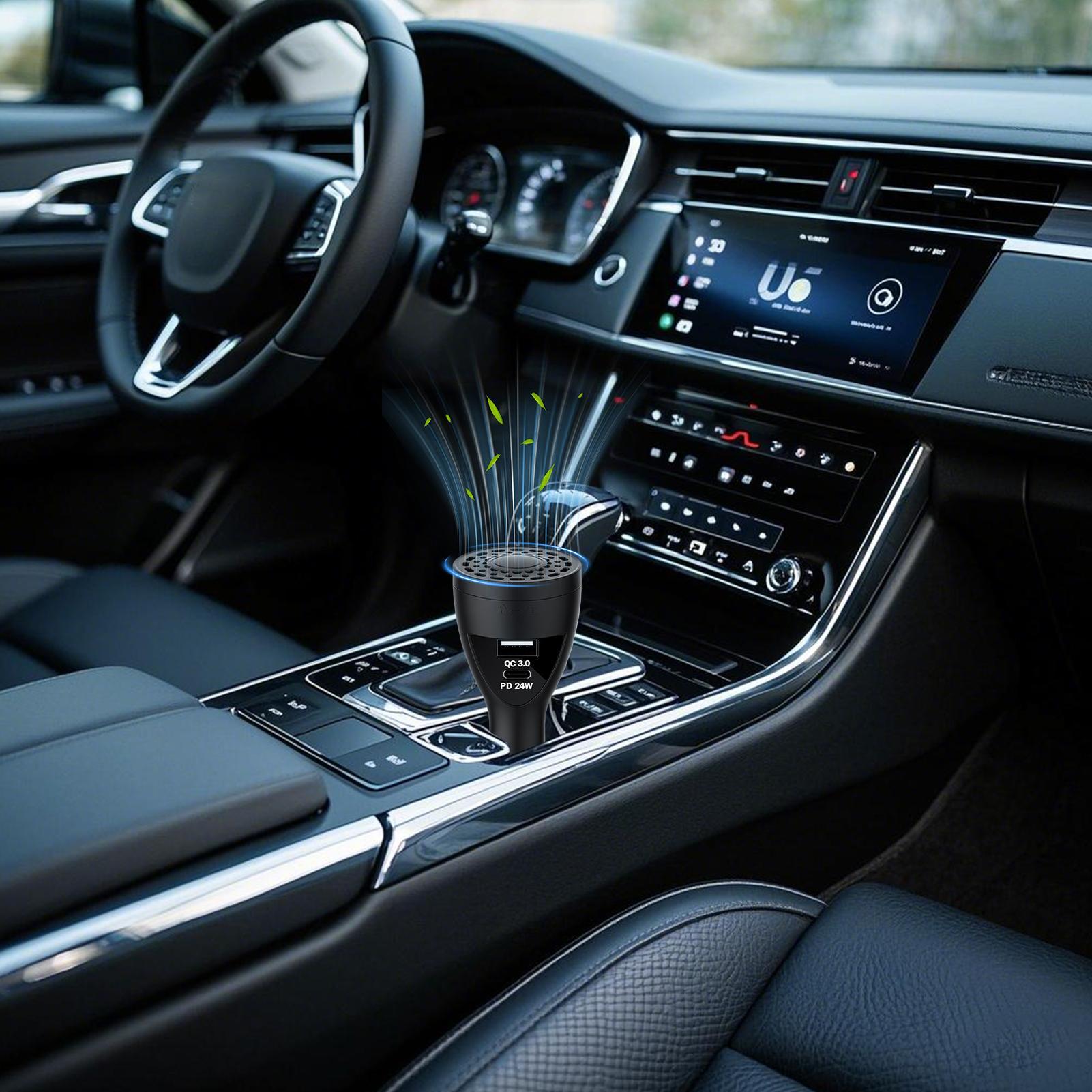

Car Air Freshener Car Scents USB C Phone Charger Scent Diffuser Adapter Fast Charging 2-Port Odor Eliminator For Most CHINA