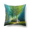 Forest Landscape Pattern Decorative Pillowcase Car Sofa Square Cushion Pillowcase