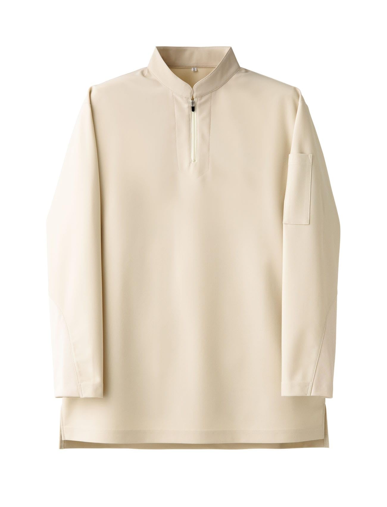 

Seven Uniform CU1967-3 Молочный цвет LL Футболка с длинным рукавом на молнии со стойкой