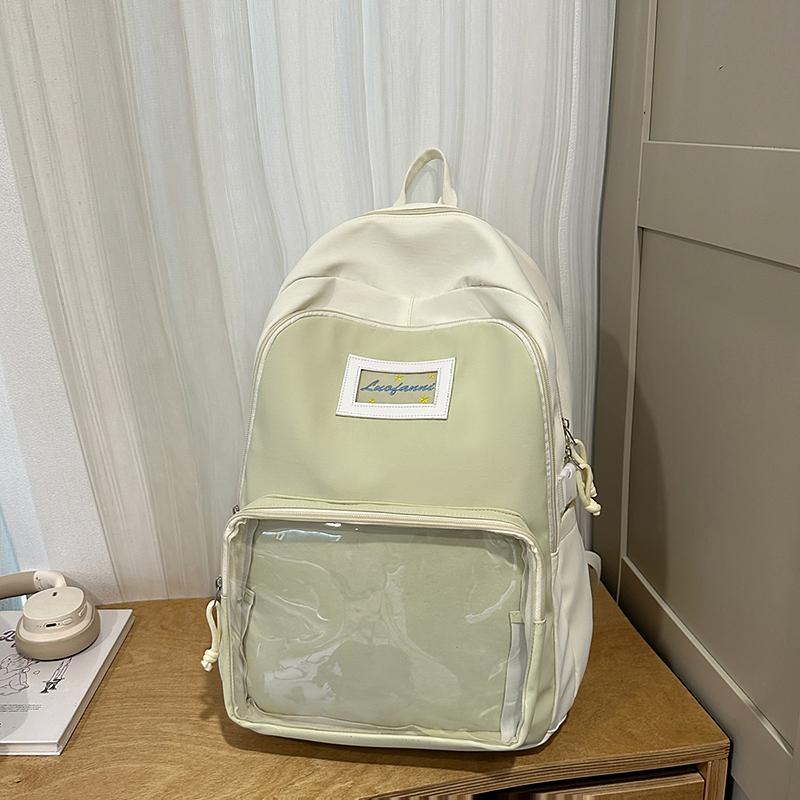 Farbblock Studenten Schultasche Damen Rucksack mit großer Kapazität