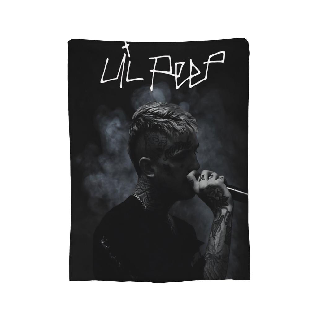 Cool Rapper Přehoz Lil Peep na Pohovku Nadýchaná Měkká Plyšová Deka 50x60 Palců Více Velikostí Přehoz na Postel pro Všechna Roční Období