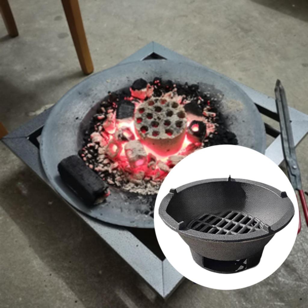 Cast Iron Grill Portable Barbecue Cooking with Material And Convenient Handle Suitable for