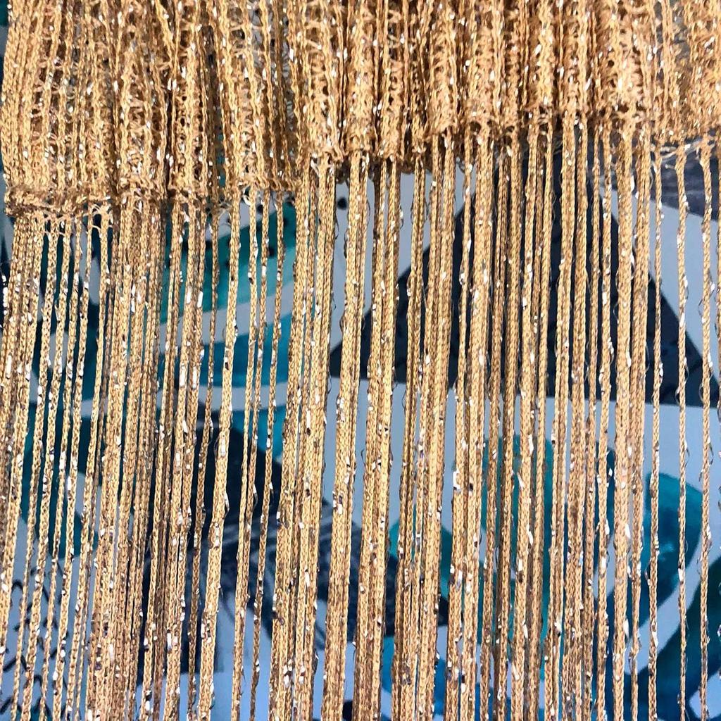 2er-Pack Glitzer-Fadenvorhänge 39x79 Zoll Fransenpaneele Raumteiler Fliegengitter für Heimdeko Tür Fenster Hochzeitsfeier Hotel Wohnzimmer Türöffnungen