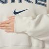 Nike Logo Outdoor Casual Sports Crew Neck Long Sleeve Sweatshirt Women Sweatshirt Beige FV7675104