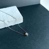 Silver Necklace with Cubic Zirconia, Product Weight 2.44 G (2160984)