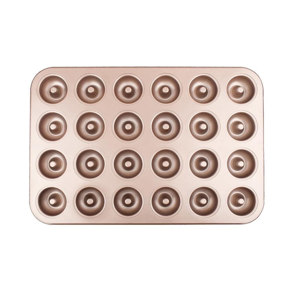 12/24 Cavity Doughnut Baking Pan Nonstick Cake Baking Pan Carbon Steel Mini Donut Mold Doughnut Bakeware Tray Durable
